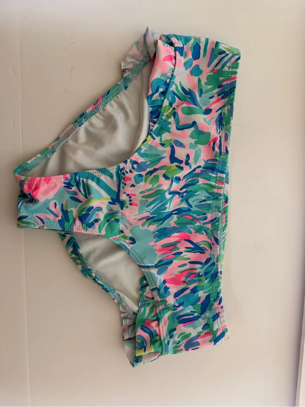 Lilly Pulitzer Girls Size 10 Two Piece Bikini Swimsuit Tropical Floral